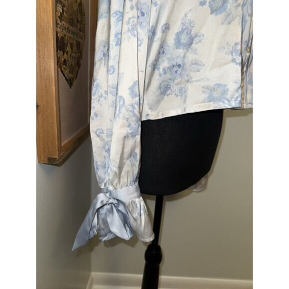 Beach Riot Womens Aurora & Luna Pj Set Baby Blue Floral Jammies Shorts Small - Picture 3 of 7